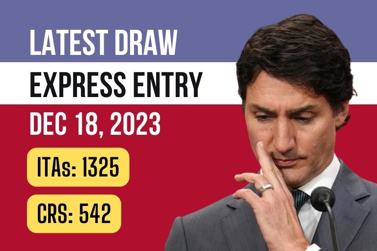 Canada Express Entry Latest Draw December 18, 2023 ~ 1,325 Invitations